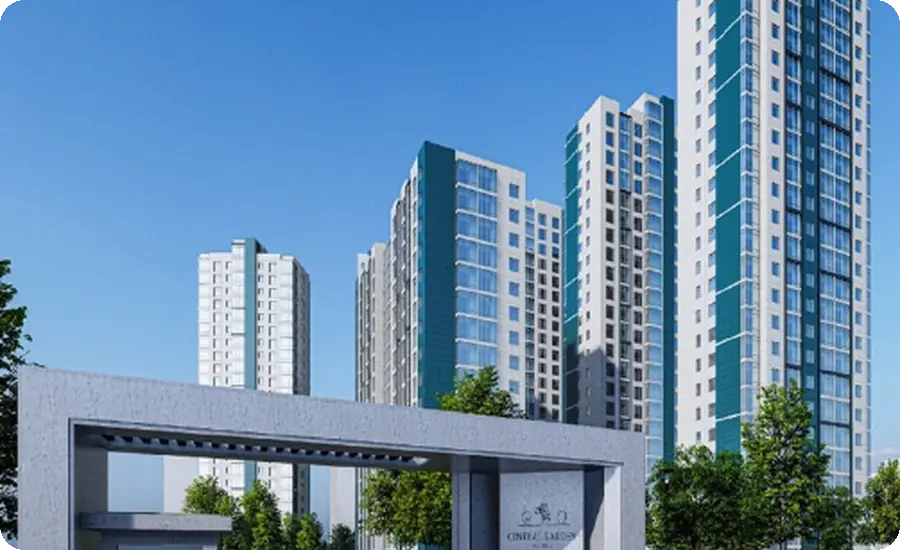 Central garden хотхон, Е блокийн дотор засал