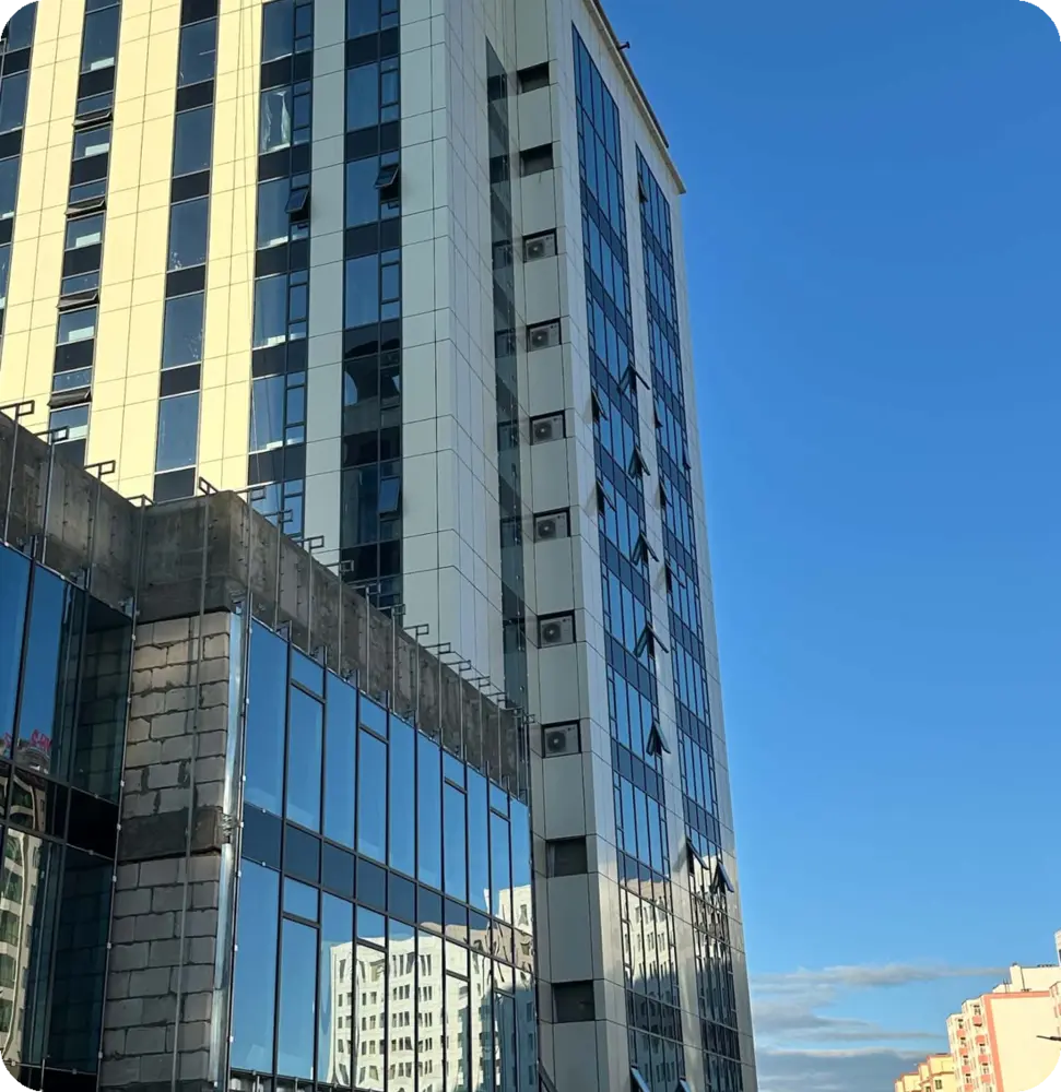 Гранд орон сууцны барилга, Дархан хот, гадна металл фасад